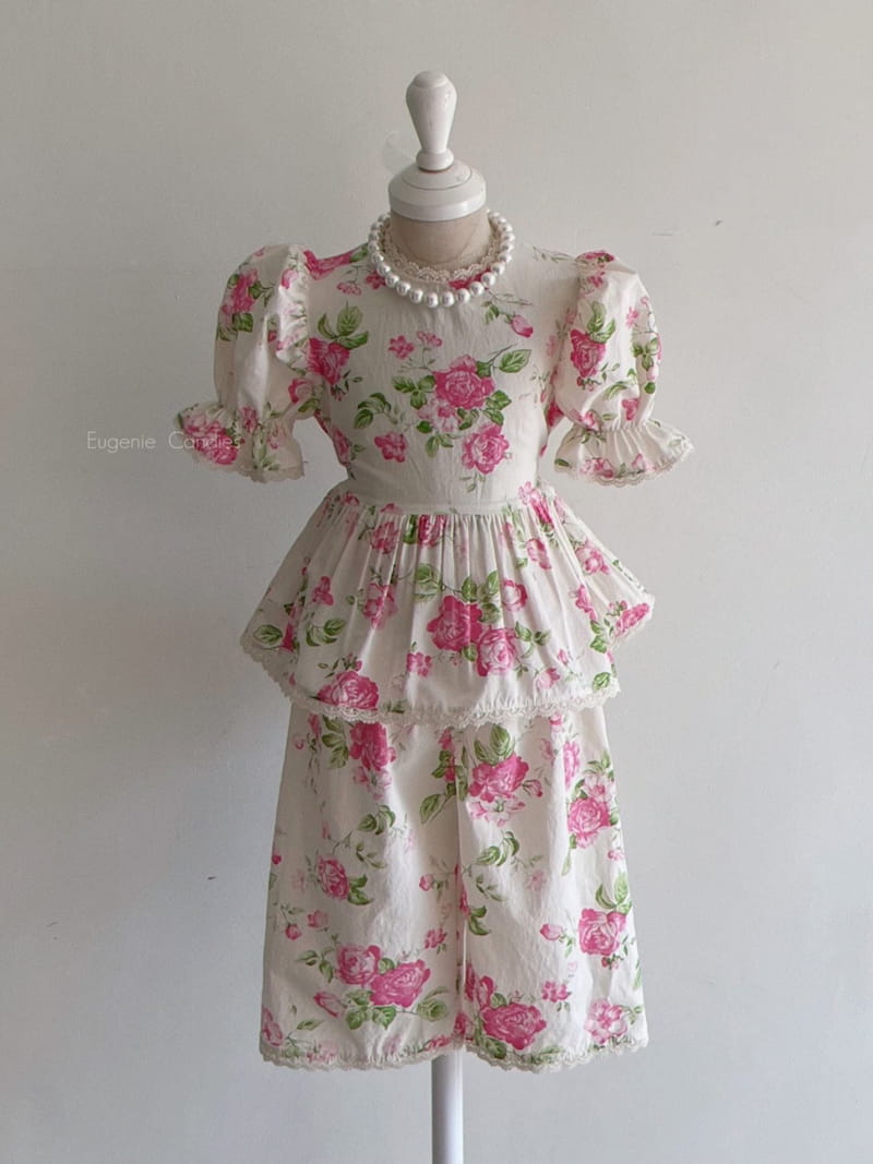 EUGENIE CANDIES - Korean Children Fashion - #Kfashion4kids - U Rose Top Bottom Set with Mom - 5