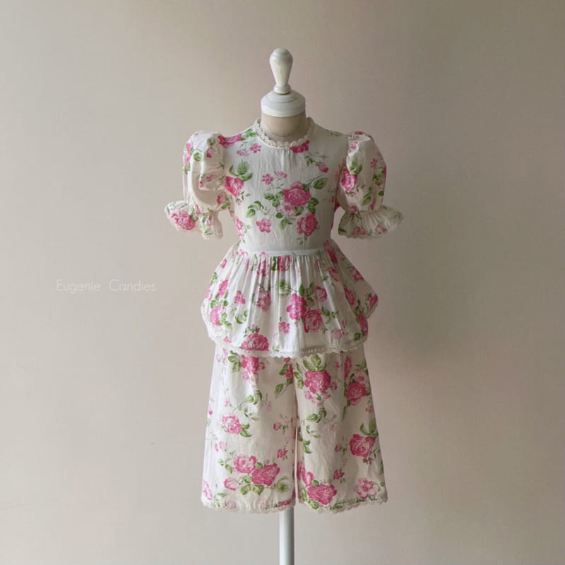 EUGENIE CANDIES - Korean Children Fashion - #Kfashion4kids - U Rose Top Bottom Set with Mom - 9