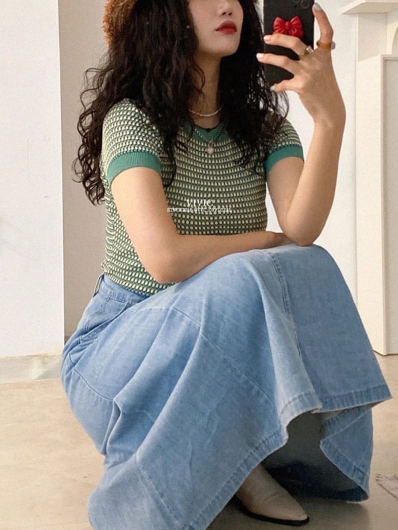 EVERYTHING WITH ME - Korean Children Fashion - #Kfashion4kids - Line Denim Skirt - 3