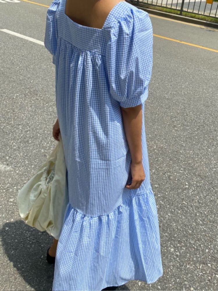 FIRST - Korean Children Fashion - #Kfashion4kids - Pine Check One-piece - 4