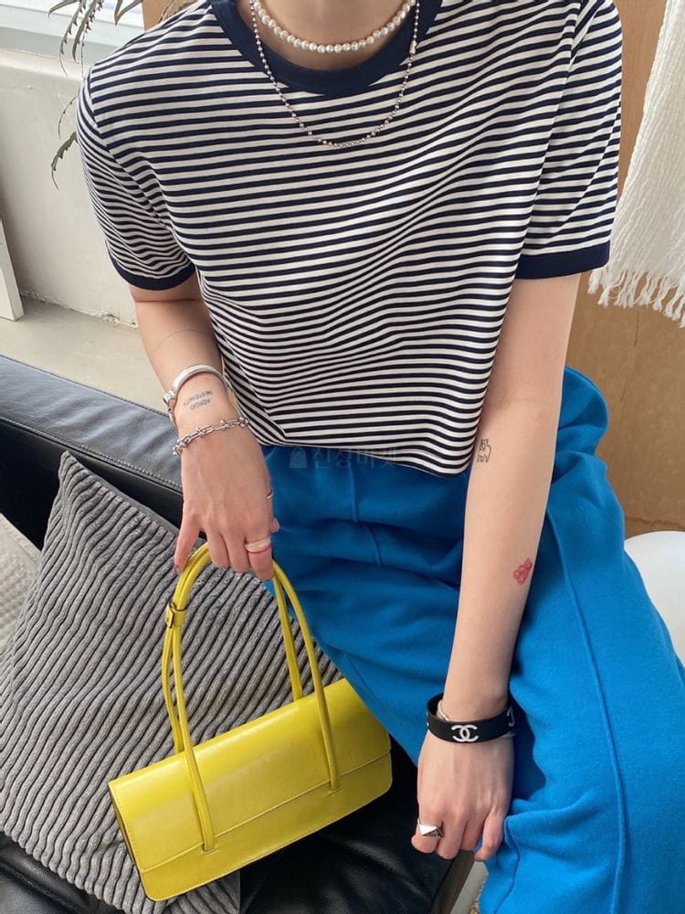 FIRST - Korean Children Fashion - #Kfashion4kids - Stripes Crop Tee - 4