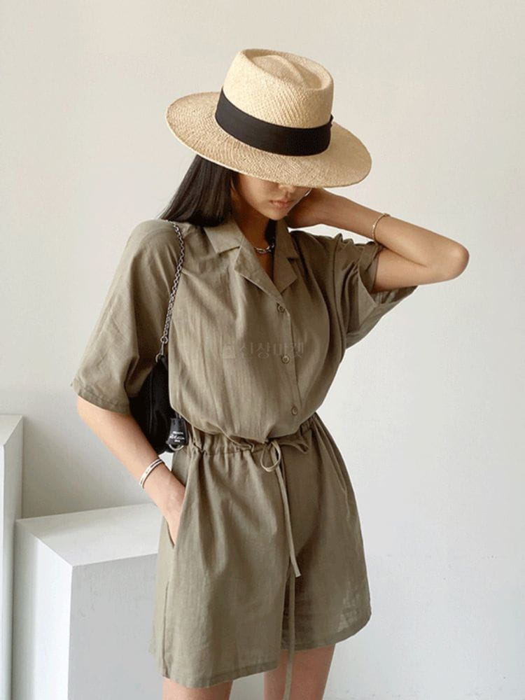 FIRST - Korean Children Fashion - #Kfashion4kids - Linen Jumpsuit