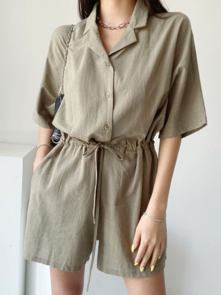 FIRST - Korean Children Fashion - #Kfashion4kids - Linen Jumpsuit - 2
