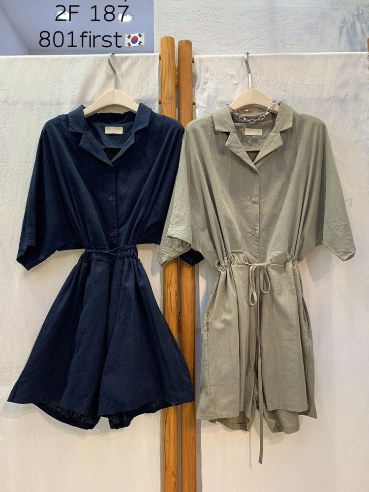 FIRST - Korean Children Fashion - #Kfashion4kids - Linen Jumpsuit - 3