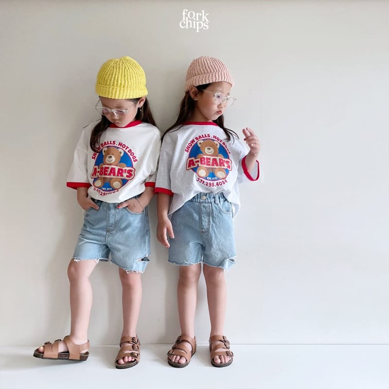 FORK CHIPS - Korean Children Fashion - #Kfashion4kids - A Bear Tee - 3