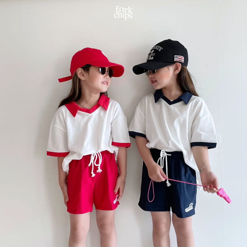 FORK CHIPS - Korean Children Fashion - #Kfashion4kids - Step Collar Tee - 10