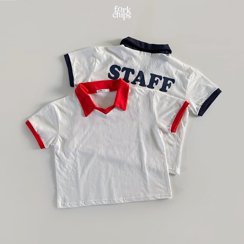 FORK CHIPS - Korean Children Fashion - #Kfashion4kids - Step Collar Tee - 2