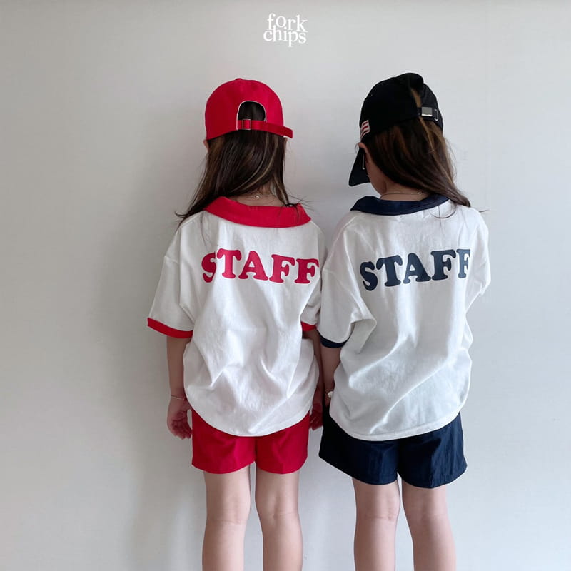FORK CHIPS - Korean Children Fashion - #Kfashion4kids - Step Collar Tee - 3