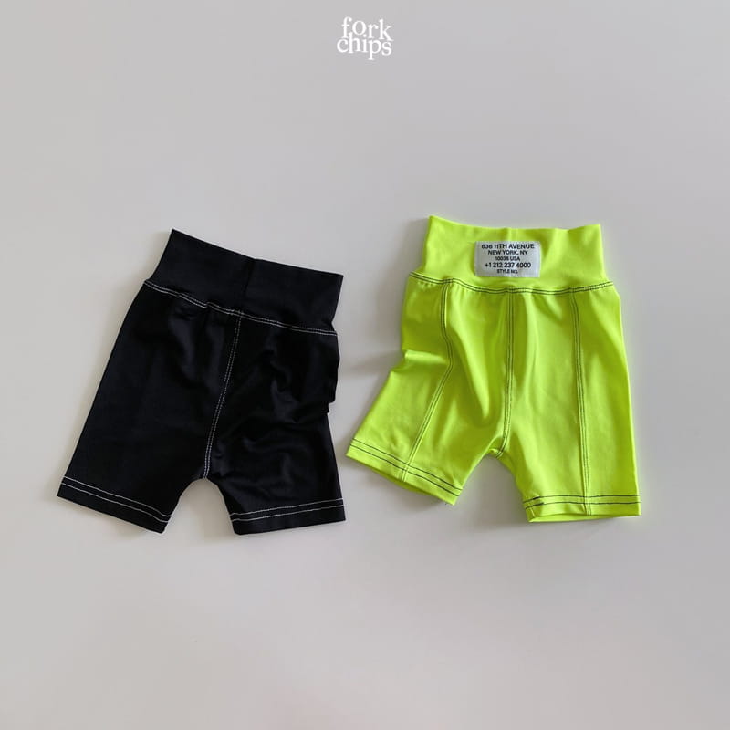 FORK CHIPS - Korean Children Fashion - #Kfashion4kids - Stitch Bike Leggings - 7