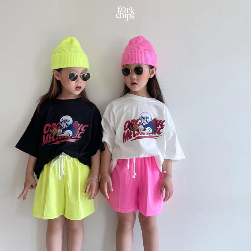 FORK CHIPS - Korean Children Fashion - #Kfashion4kids - Pigment Cutting Shorts - 10