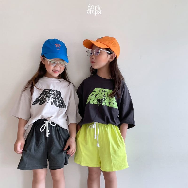 FORK CHIPS - Korean Children Fashion - #Kfashion4kids - Pigment Cutting Shorts - 6