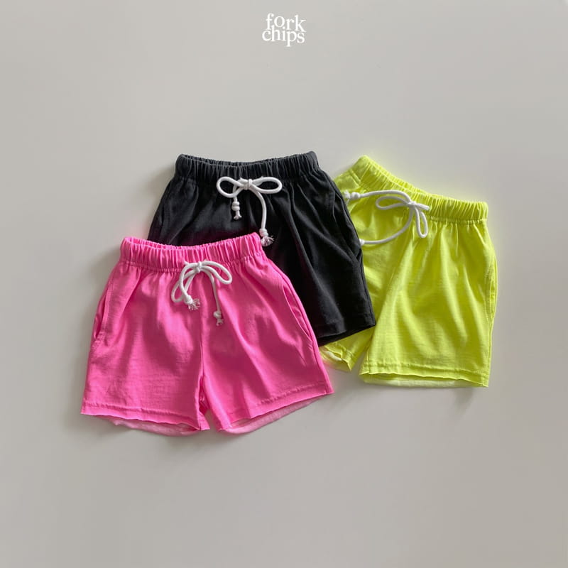 FORK CHIPS - Korean Children Fashion - #Kfashion4kids - Pigment Cutting Shorts - 7