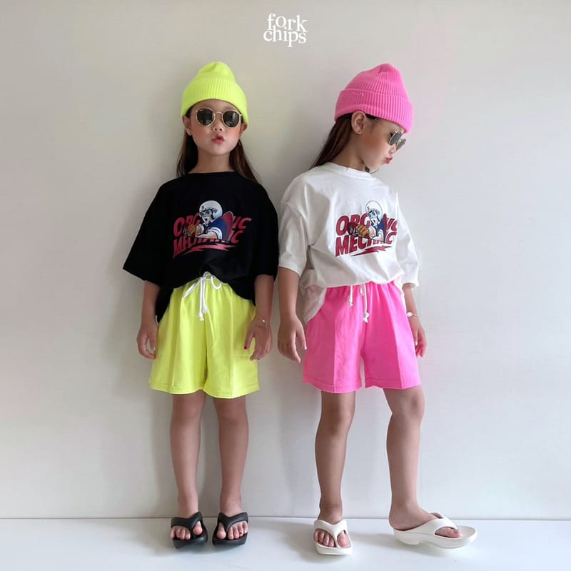 FORK CHIPS - Korean Children Fashion - #Kfashion4kids - Pigment Cutting Shorts - 8
