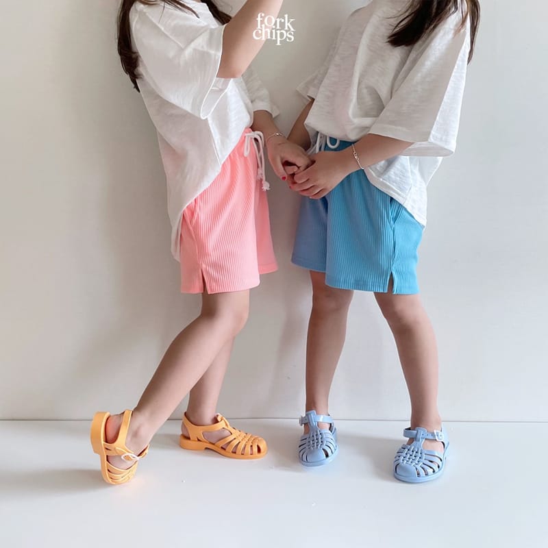 FORK CHIPS - Korean Children Fashion - #Kfashion4kids - Slush Slit Shorts - 5