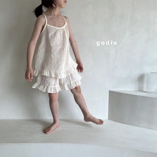 GODIS - Korean Children Fashion - #Kfashion4kids - Flower Mood Frill Top Bottom Set