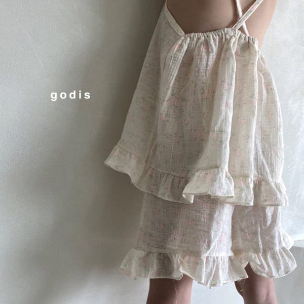 GODIS - Korean Children Fashion - #Kfashion4kids - Flower Mood Frill Top Bottom Set - 4