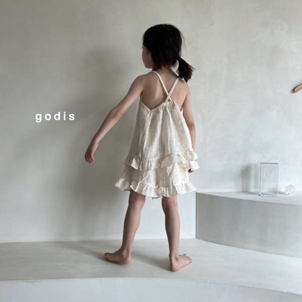GODIS - Korean Children Fashion - #Kfashion4kids - Flower Mood Frill Top Bottom Set - 5