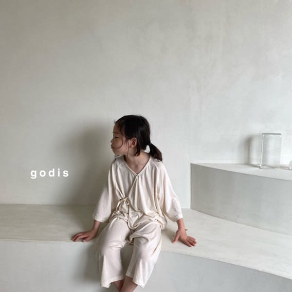GODIS - Korean Children Fashion - #Kfashion4kids - Bennet Lounge Top Bottom Set - 4