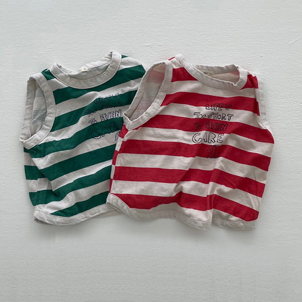 GO;U - Korean Children Fashion - #Kfashion4kids - Big Stripes Sleeveless - 2