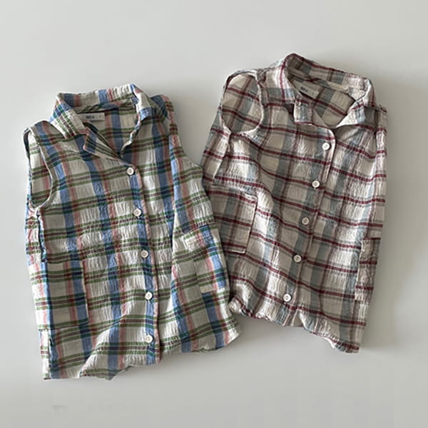 GO;U - Korean Children Fashion - #Kfashion4kids - Cool Check Bodysuit - 2