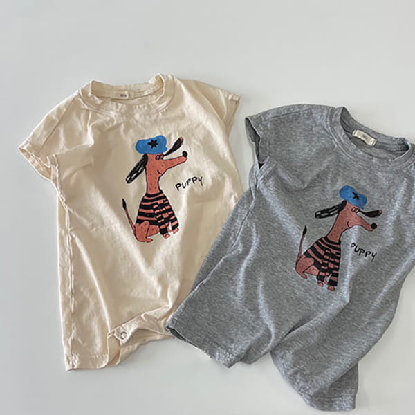 GO;U - Korean Children Fashion - #Kfashion4kids - Puppy Bodysuit - 2