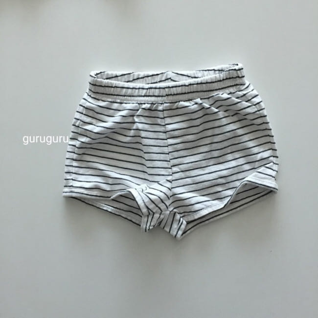 GURU GURU - Korean Children Fashion - #Kfashion4kids - Stripes Shorts - 3