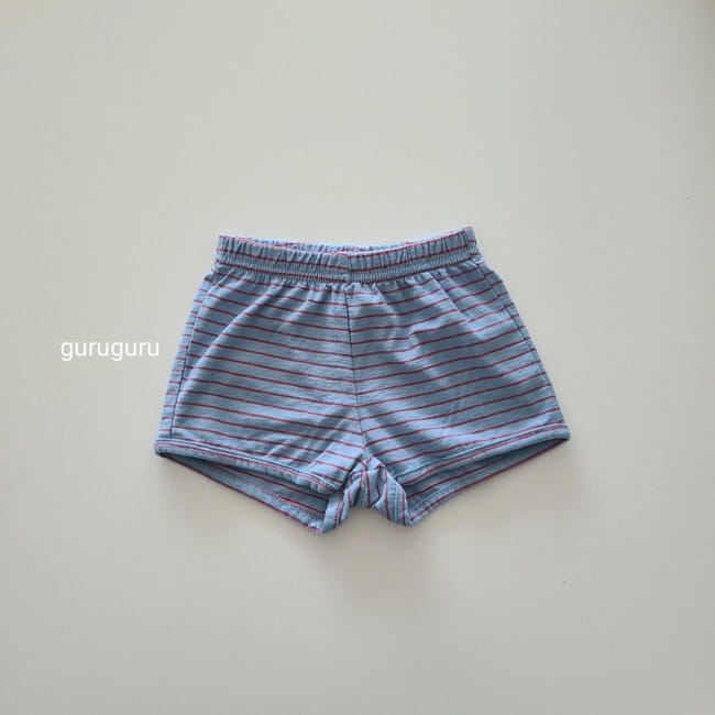 GURU GURU - Korean Children Fashion - #Kfashion4kids - Stripes Shorts - 4