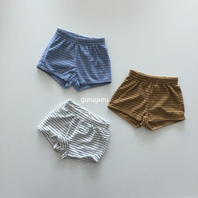 GURU GURU - Korean Children Fashion - #Kfashion4kids - Stripes Shorts - 7