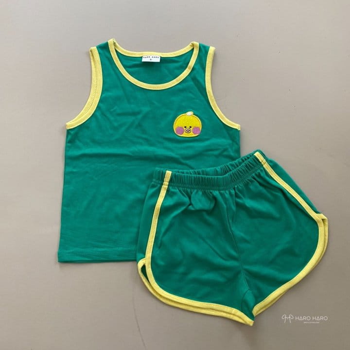 HARO HARO - Korean Children Fashion - #Kfashion4kids - Chick Sleeveless Top Bottom Set - 10