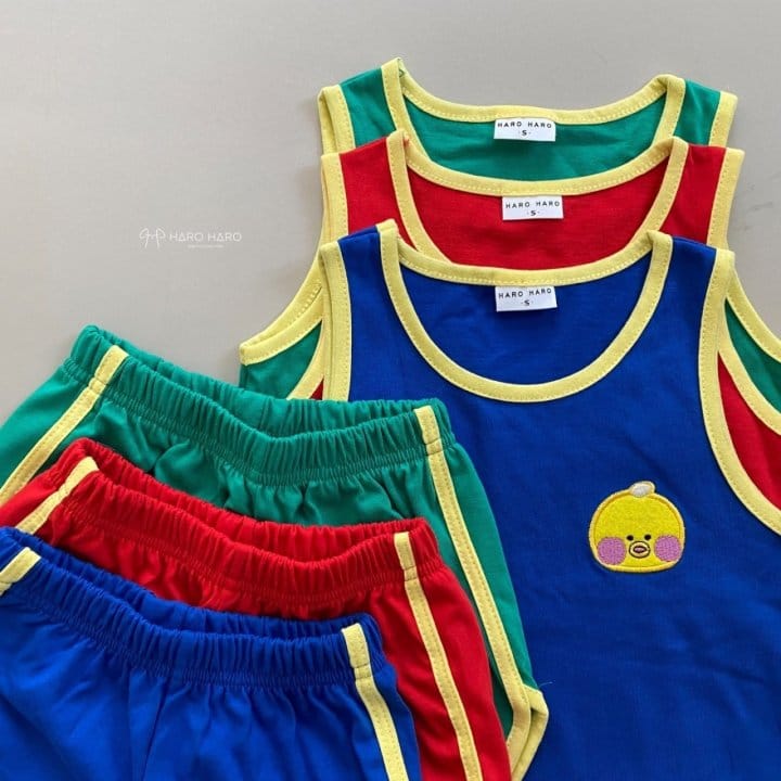 HARO HARO - Korean Children Fashion - #Kfashion4kids - Chick Sleeveless Top Bottom Set - 3