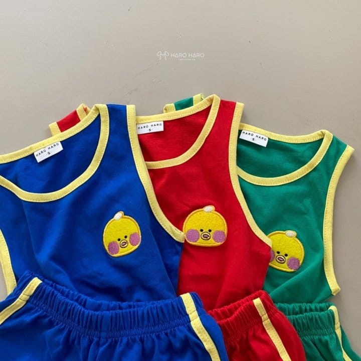 HARO HARO - Korean Children Fashion - #Kfashion4kids - Chick Sleeveless Top Bottom Set - 4