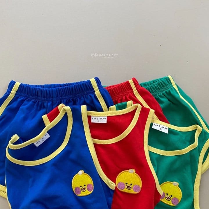 HARO HARO - Korean Children Fashion - #Kfashion4kids - Chick Sleeveless Top Bottom Set - 5