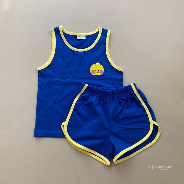 HARO HARO - Korean Children Fashion - #Kfashion4kids - Chick Sleeveless Top Bottom Set - 8