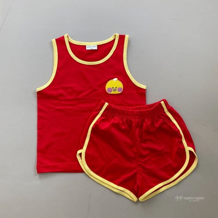 HARO HARO - Korean Children Fashion - #Kfashion4kids - Chick Sleeveless Top Bottom Set - 9