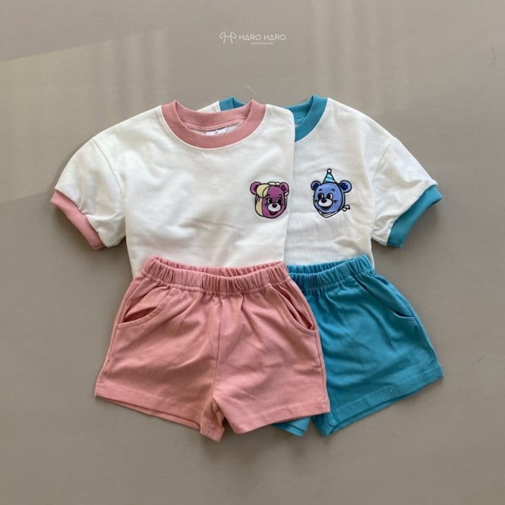 HARO HARO - Korean Children Fashion - #Kfashion4kids - Happy Bear Top Bottom Set - 2