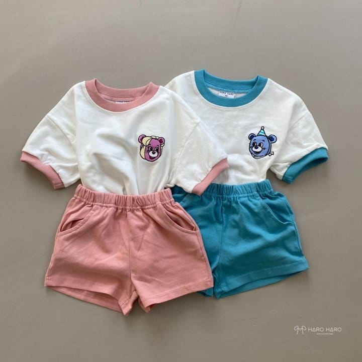 HARO HARO - Korean Children Fashion - #Kfashion4kids - Happy Bear Top Bottom Set - 3