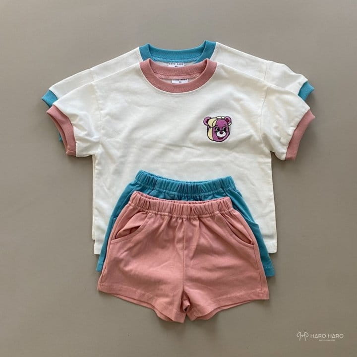 HARO HARO - Korean Children Fashion - #Kfashion4kids - Happy Bear Top Bottom Set - 8