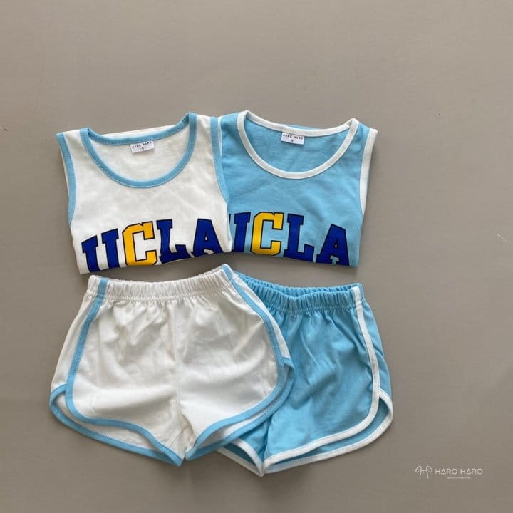 HARO HARO - Korean Children Fashion - #Kfashion4kids - Basket Sleeveless Bottom Set - 2