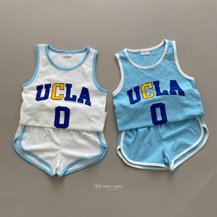 HARO HARO - Korean Children Fashion - #Kfashion4kids - Basket Sleeveless Bottom Set - 3