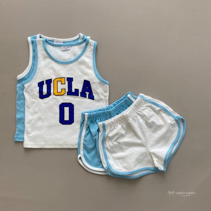 HARO HARO - Korean Children Fashion - #Kfashion4kids - Basket Sleeveless Bottom Set - 6