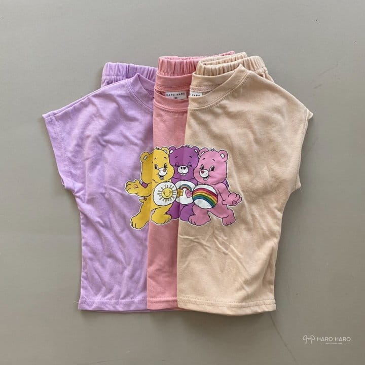 HARO HARO - Korean Children Fashion - #Kfashion4kids - 3 Bears Top Bottom Set - 5