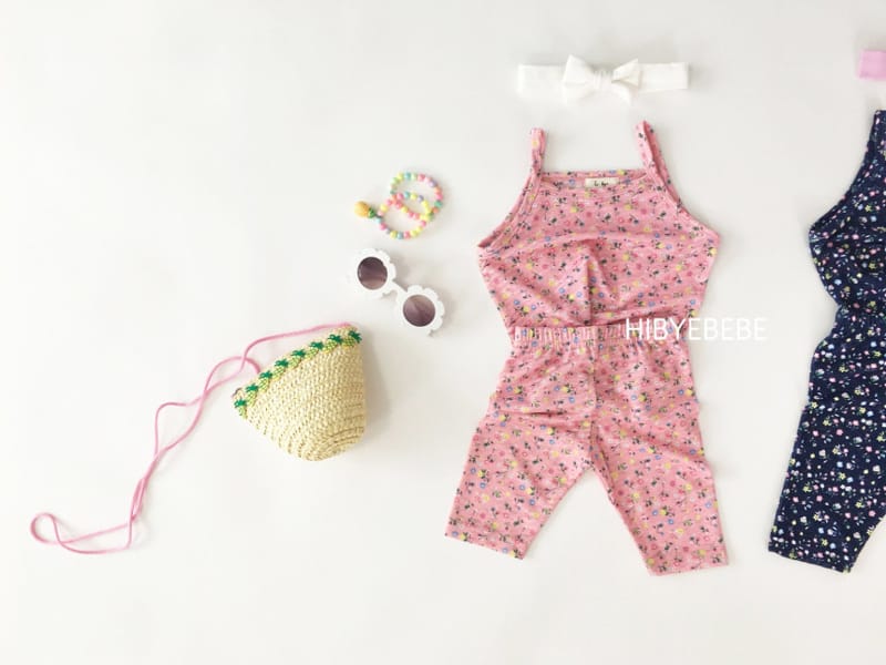 HI BYEBEBE - Korean Children Fashion - #Kfashion4kids - Flower Sleeveless Bottom Set - 4