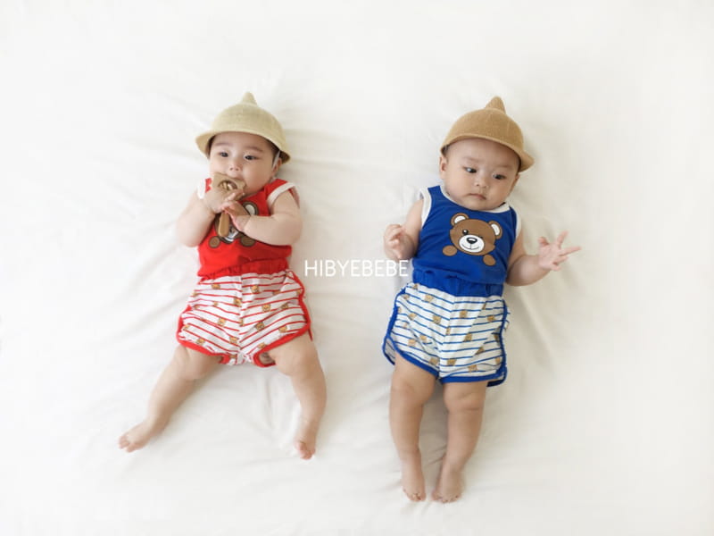 HI BYEBEBE - Korean Children Fashion - #Kfashion4kids - Gga Ggong Bear Sleeveless Bottom Set - 3