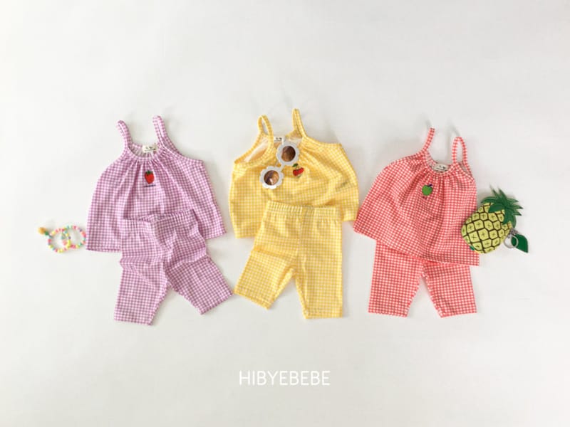 HI BYEBEBE - Korean Children Fashion - #Kfashion4kids - Sweet String Sleeveless Bottom Set