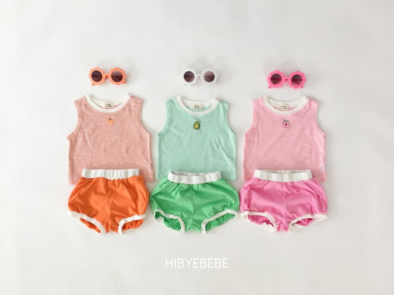 HI BYEBEBE - Korean Children Fashion - #Kfashion4kids - Sweet Stripes Sleeveless Bottom Set - 10