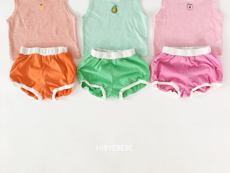 HI BYEBEBE - Korean Children Fashion - #Kfashion4kids - Sweet Stripes Sleeveless Bottom Set - 6