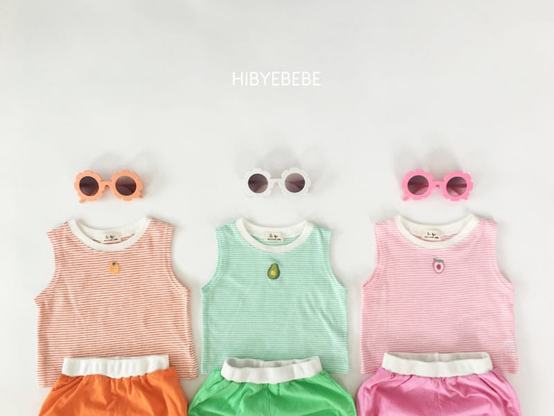 HI BYEBEBE - Korean Children Fashion - #Kfashion4kids - Sweet Stripes Sleeveless Bottom Set - 7