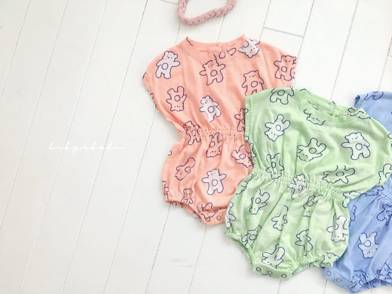 HI BYEBEBE - Korean Children Fashion - #Kfashion4kids - Puddle Bear Bodysuit - 4