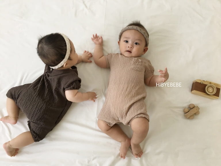 HI BYEBEBE - Korean Children Fashion - #Kfashion4kids - Wrinkle Pocket Short Sleeves Bodysuit - 2
