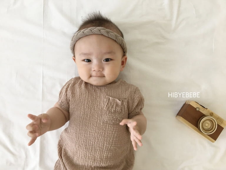 HI BYEBEBE - Korean Children Fashion - #Kfashion4kids - Wrinkle Pocket Short Sleeves Bodysuit - 4
